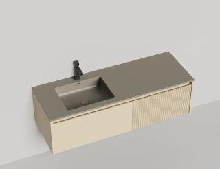 Подвесная тумба Salini Domino 27D114IN 140см эмаль под встраиваемую раковину